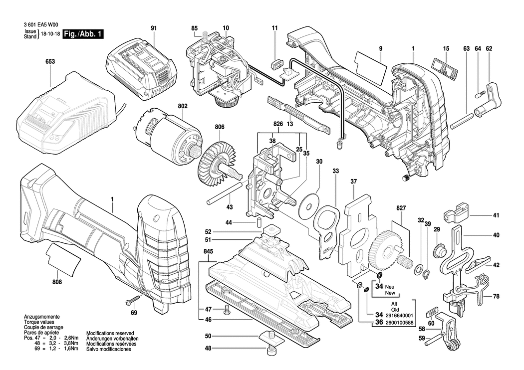 Bosch STP 18-A / 3601EA5W00 / --- 18 Volt Spare Parts