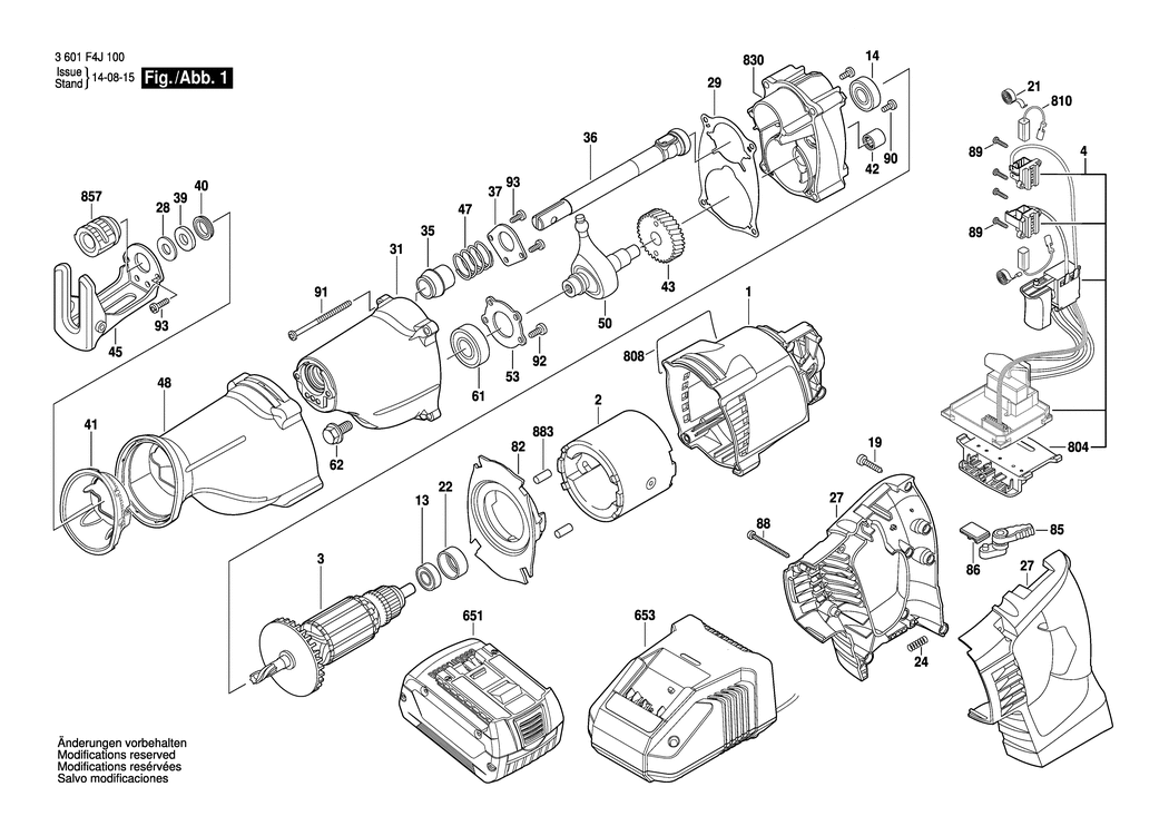 Bosch SBS 18-A / 3601F4J100 / EU 18 Volt Spare Parts