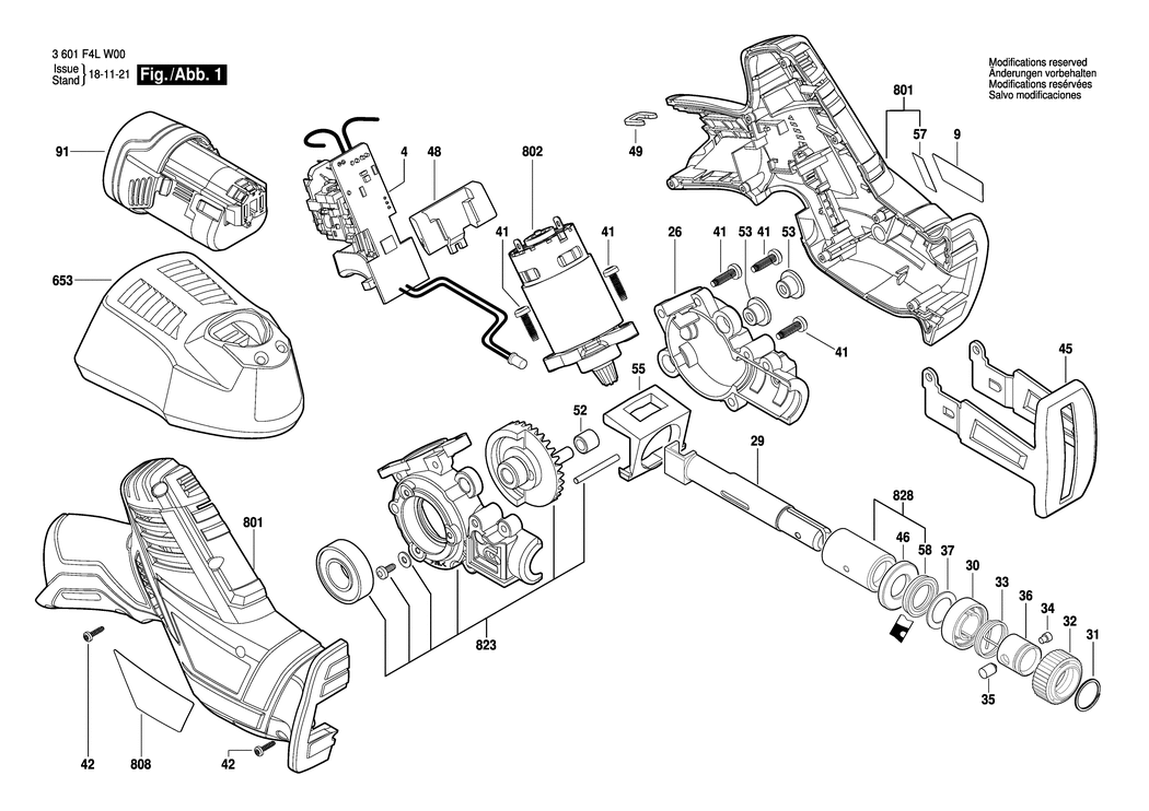 Bosch SBS 10-A / 3601F4LW00 / --- 10.8 Volt Spare Parts