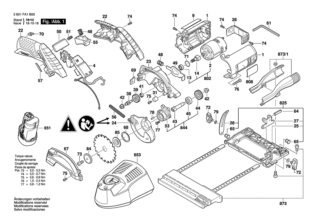 Bosch BACCS 10.8 V LI / 3601FA1B00 / EU 10.8 Volt Spare Parts