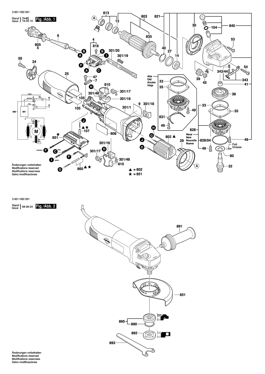 Bosch EWS 125-S / 3601H22001 / EU 230 Volt Spare Parts