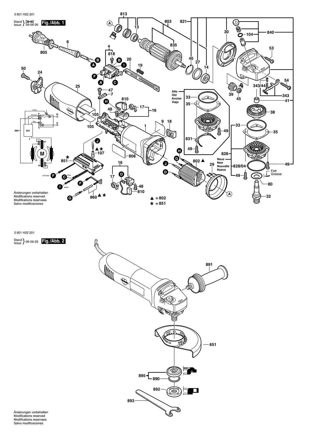 Bosch EWS 125-S / 3601H22201 / EU 230 Volt Spare Parts