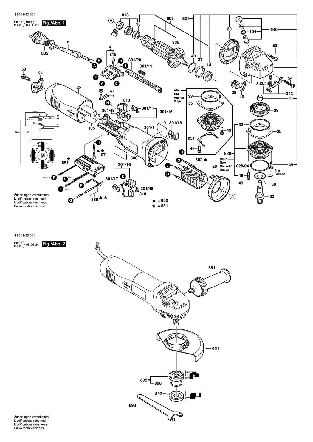 Bosch EWS 125-ES / 3601H23001 / EU 230 Volt Spare Parts