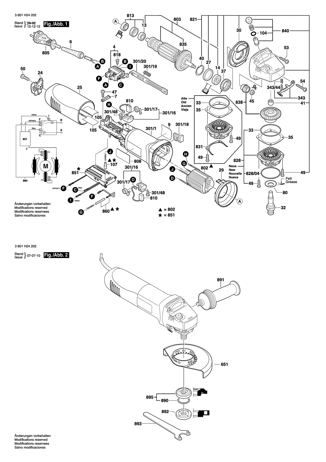 Bosch EWS 14-125-S / 3601H24202 / EU 230 Volt Spare Parts