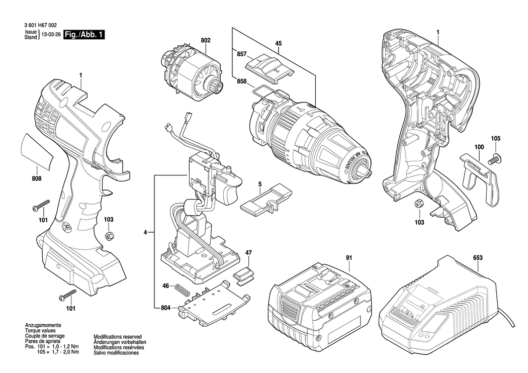 Bosch BA 14-A COMPACT COMBI / 3601H67002 / EU 14.4 Volt Spare Parts