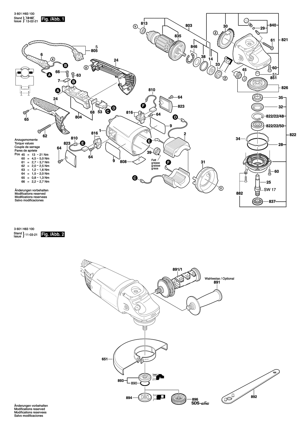 Bosch GWS 24-180 H / 3601H83100 / --- Spare Parts