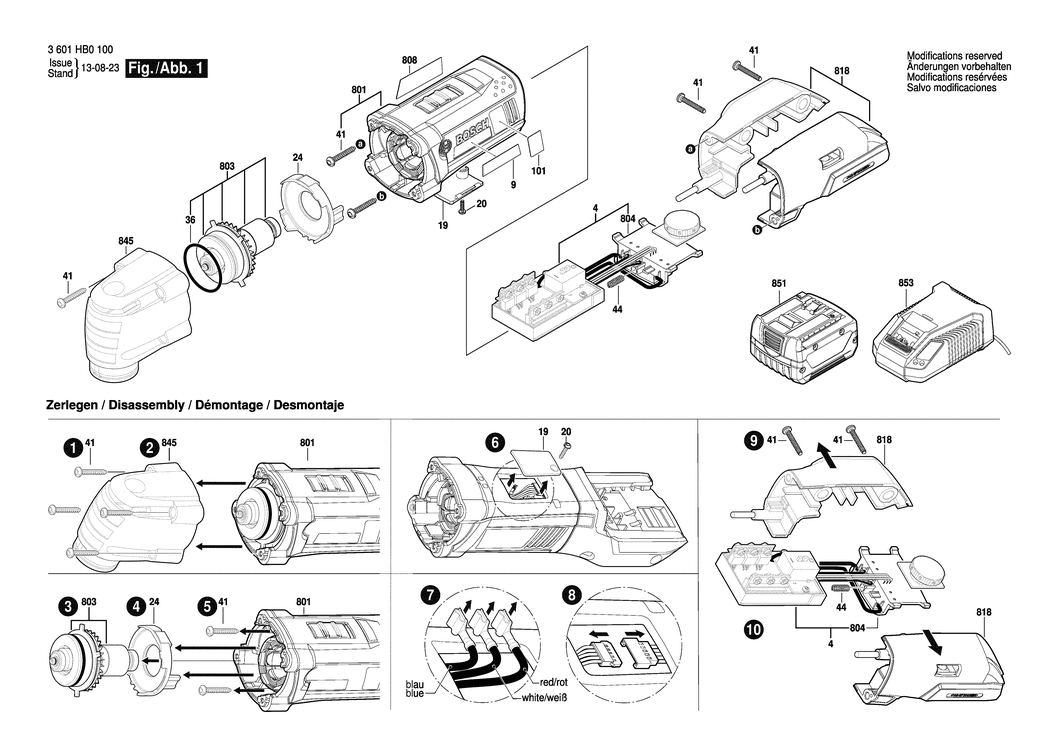 Bosch GOP 14.4 VEC / 3601HB0100 / EU 14.4 Volt Spare Parts