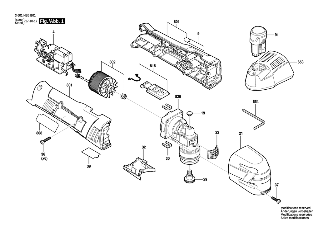 Bosch BACOT 12 V STARLOCK / 3601HB5B01 / --- 12 Volt Spare Parts