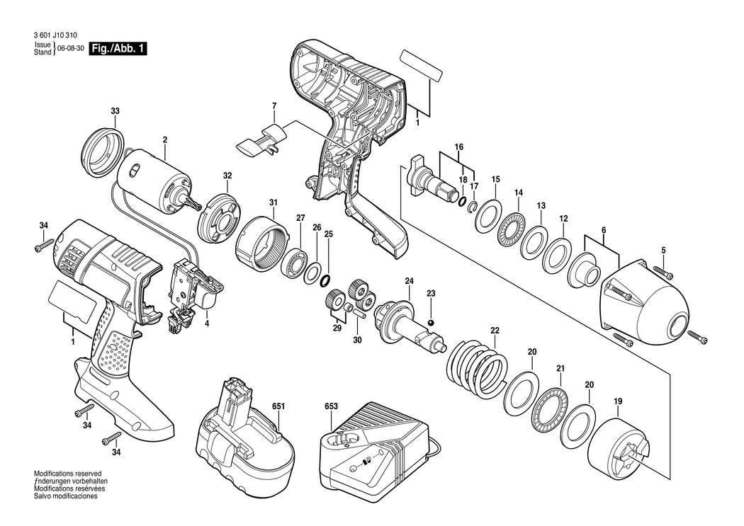 Bosch GDS 18 V-HT / 3601J10300 / EU 18 Volt Spare Parts