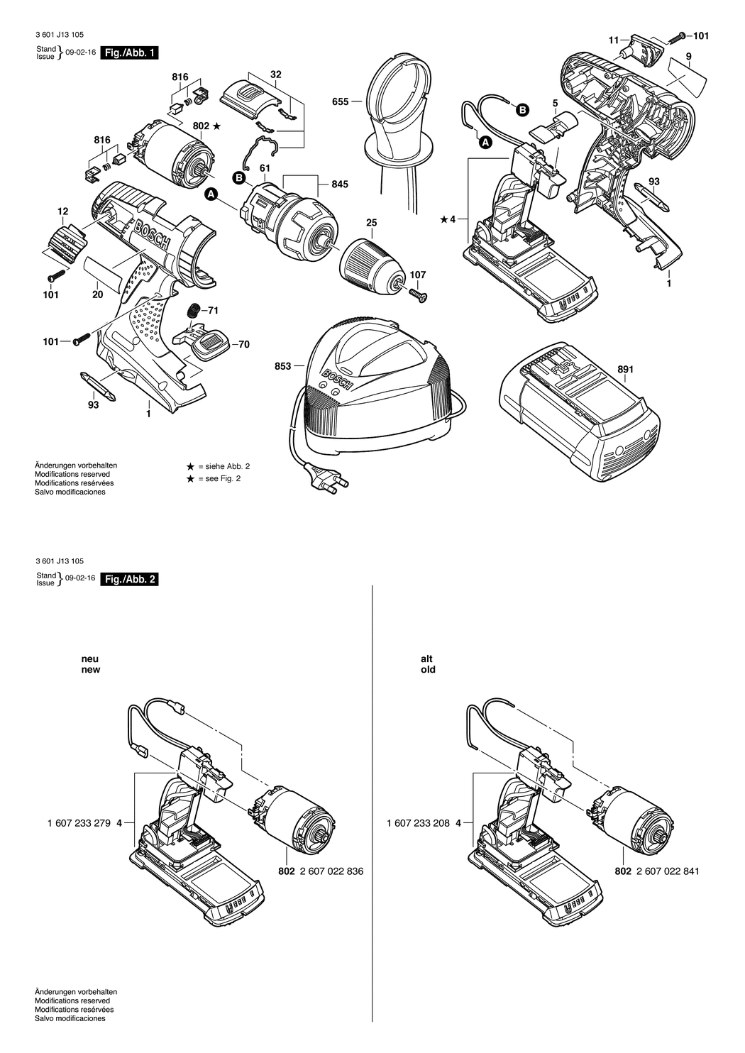 Bosch BACHDD-36 V-LI / 3601J13105 / EU 36 Volt Spare Parts