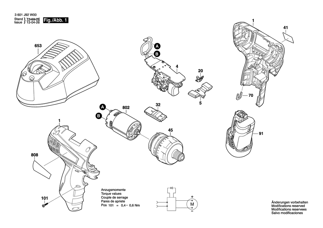 Bosch S 10-A / 3601J92W00 / --- 10.8 Volt Spare Parts