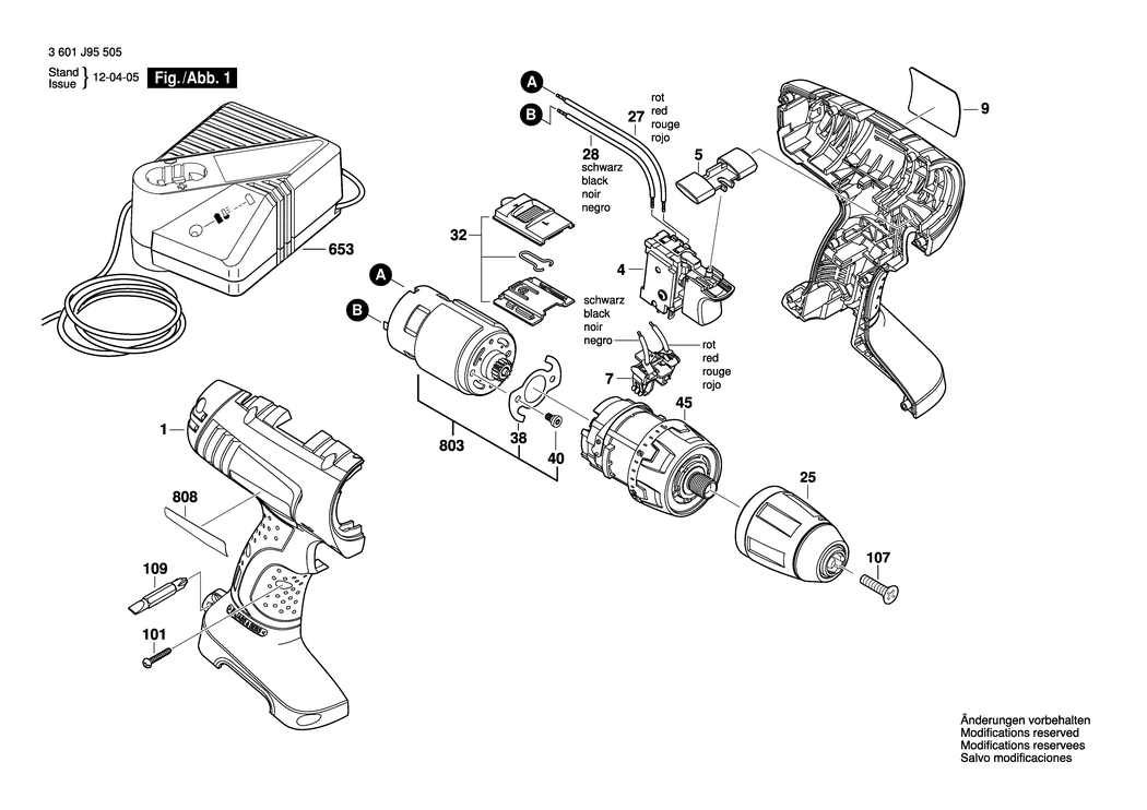 Bosch BACS-12 V-1 / 3601J95505 / EU 12 Volt Spare Parts