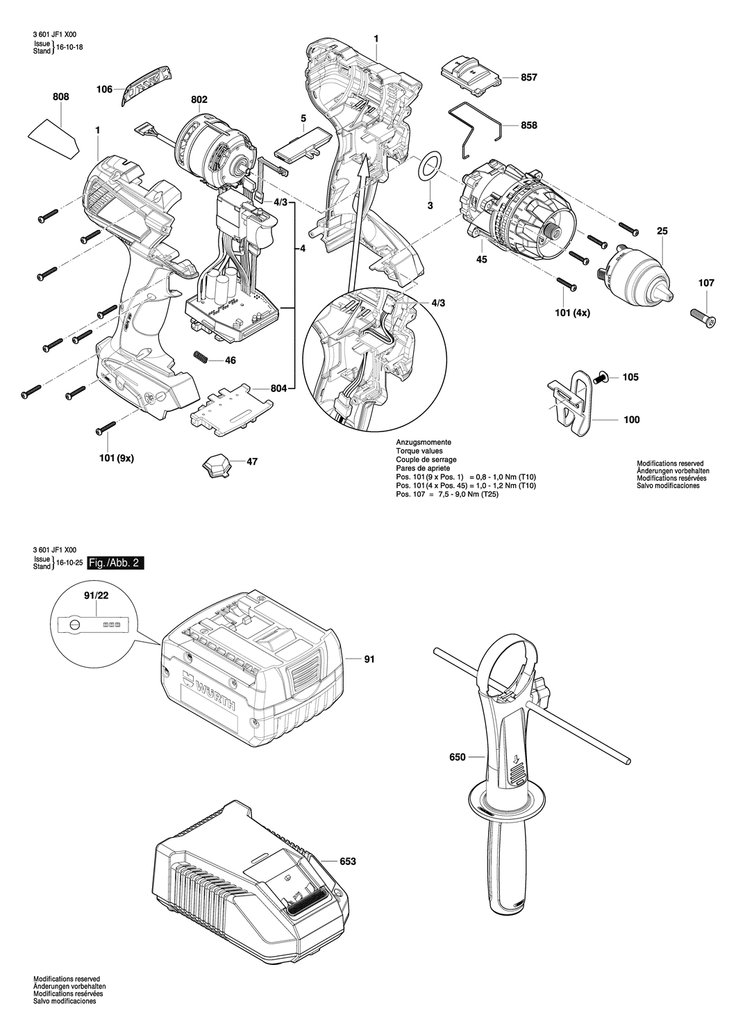 Bosch BS 14-A EC POWER / 3601JF1X00 / EU 14.4 Volt Spare Parts