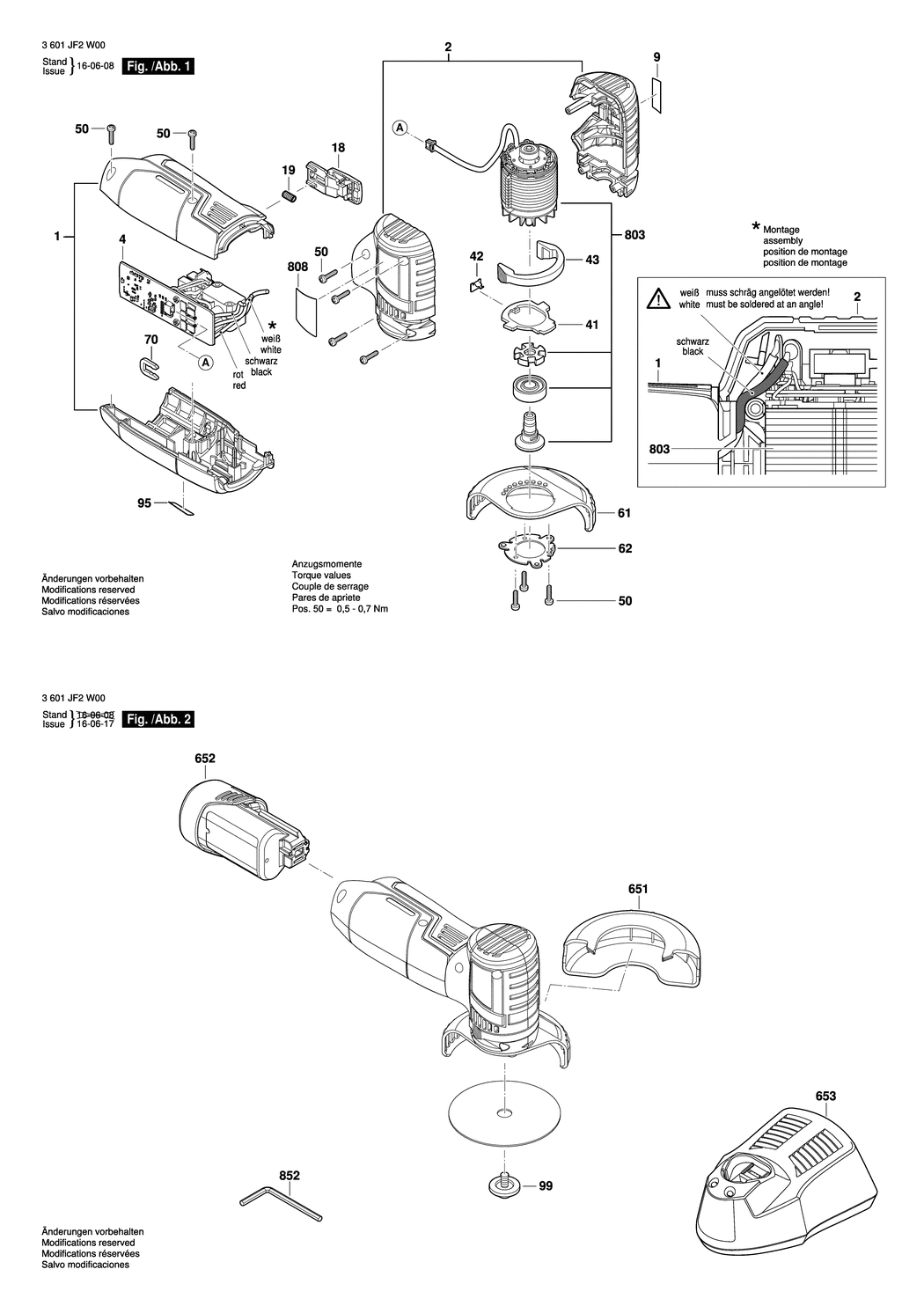 Bosch TG 12-A / 3601JF2W00 / --- 12 Volt Spare Parts