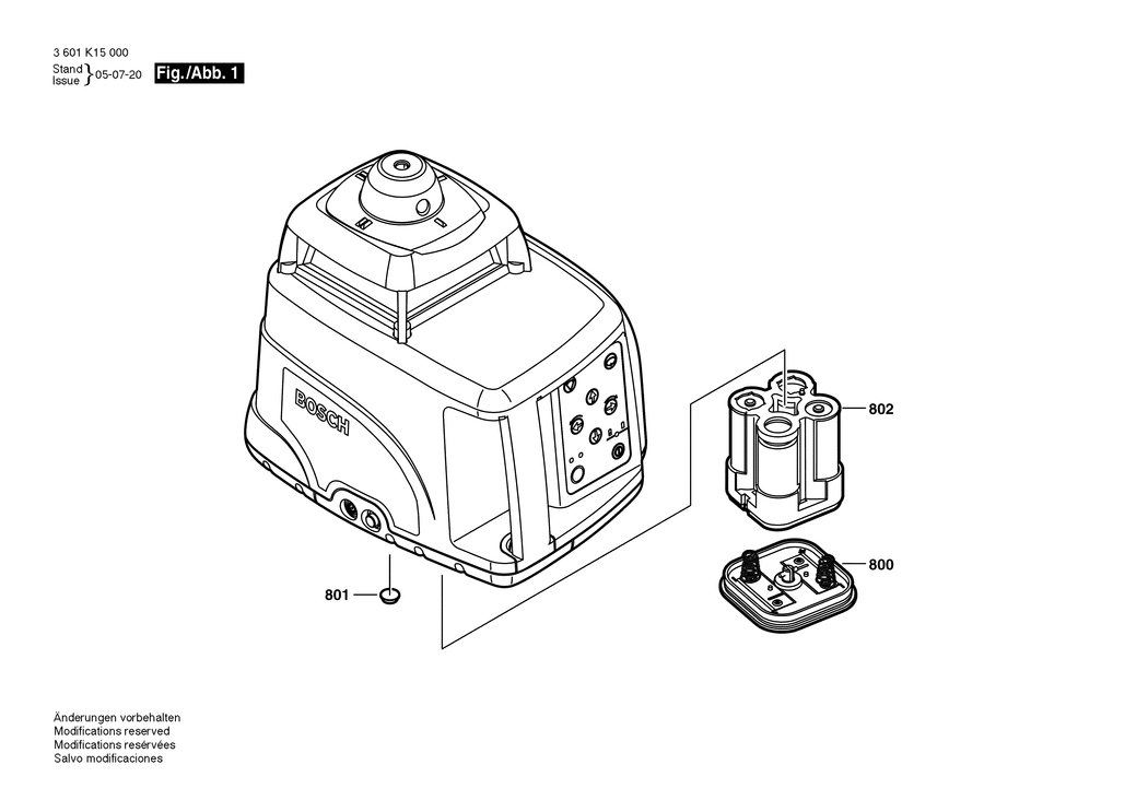 Bosch BL 200 GC / 3601K15000 / EU Spare Parts