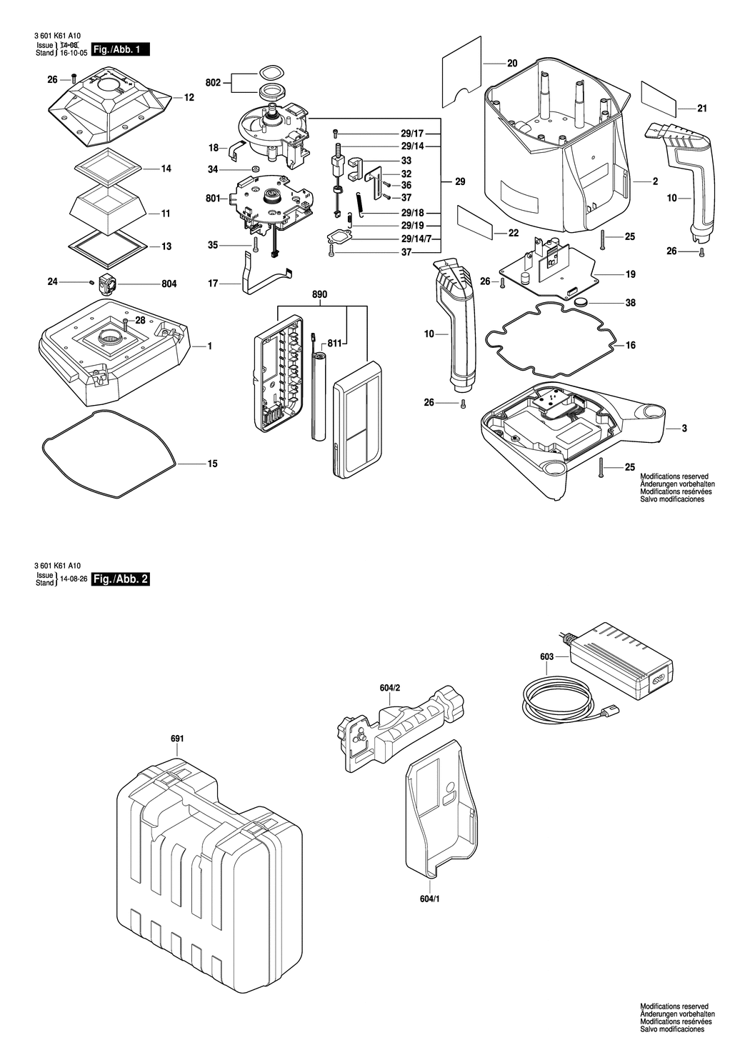 Bosch GRL 500 H / 3601K61B40 / --- Spare Parts