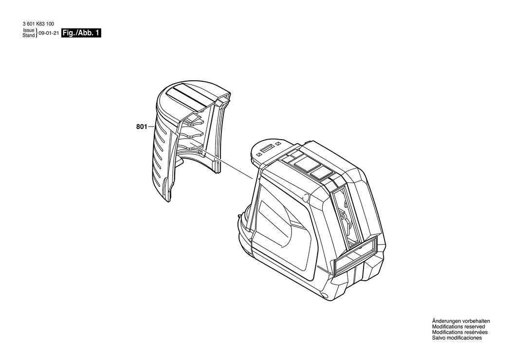 Bosch GLL 2-50 / 3601K63100 / EU Spare Parts