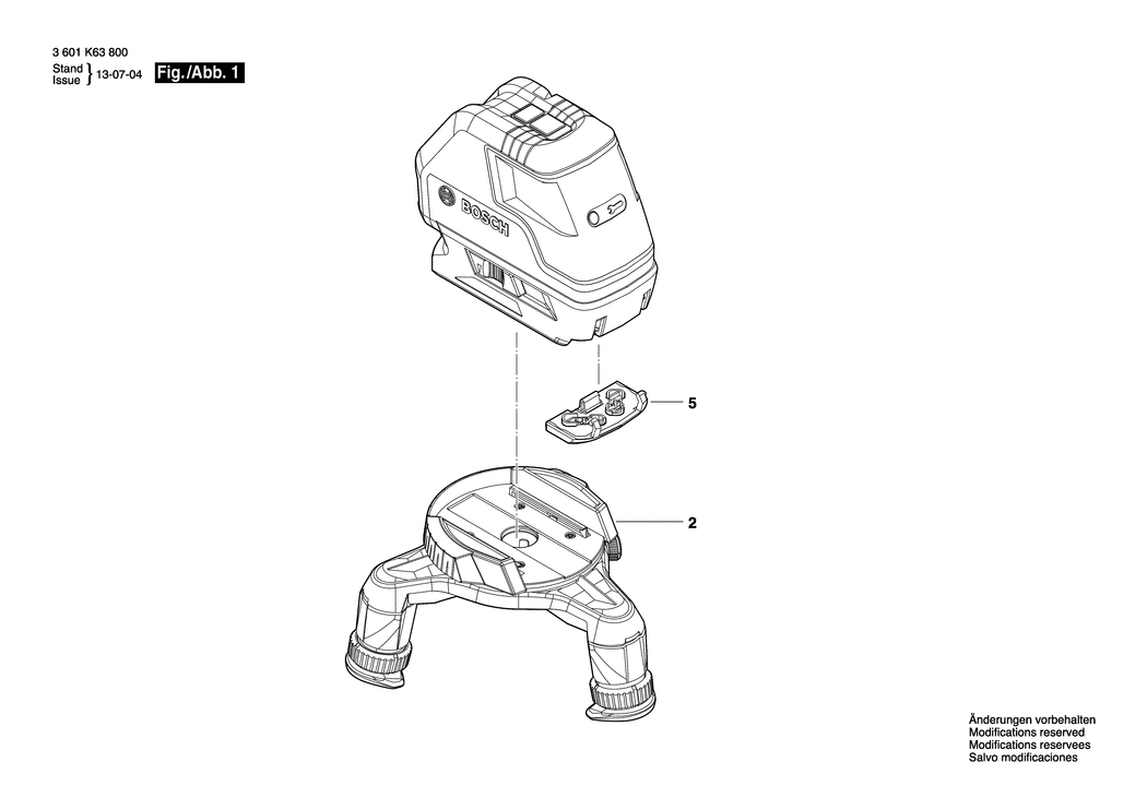 Bosch GLL 3-50 / 3601K63800 / EU Spare Parts