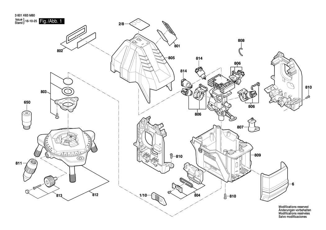 Bosch GLL 3-15 X / 3601K63E00 / EU Spare Parts