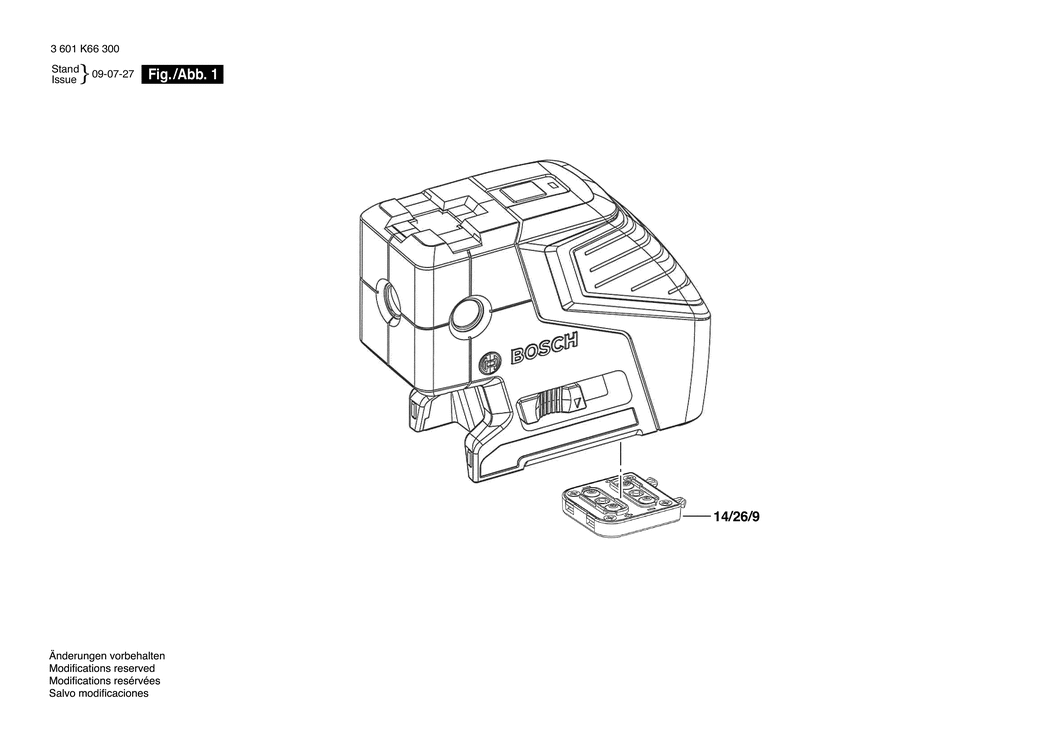 Bosch GPL 5 C / 3601K66300 / EU Spare Parts