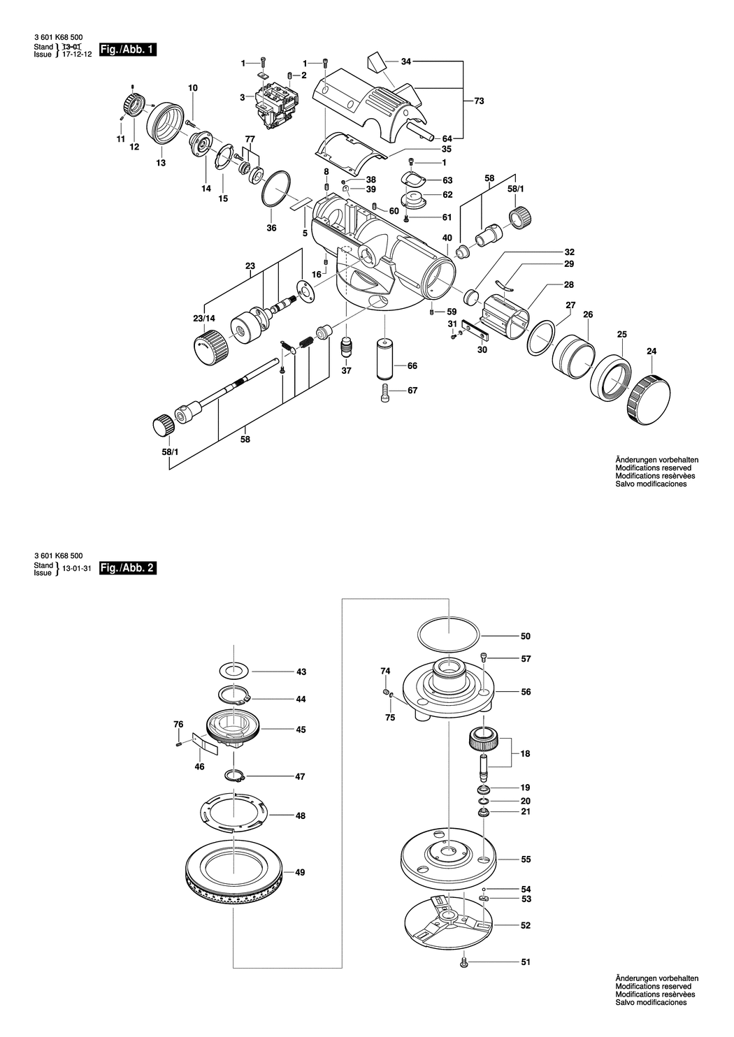 Bosch GOL 32 D / 3601K68500 / EU Spare Parts