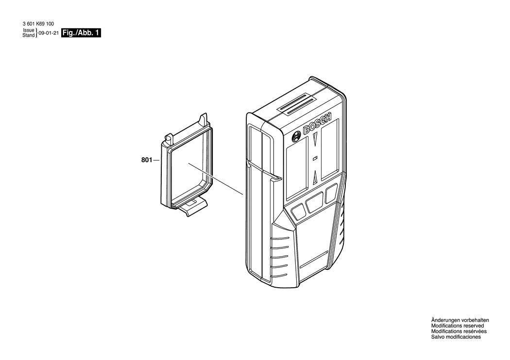 Bosch GLL 2-50+ LR2 / 3601K69100 / EU Spare Parts