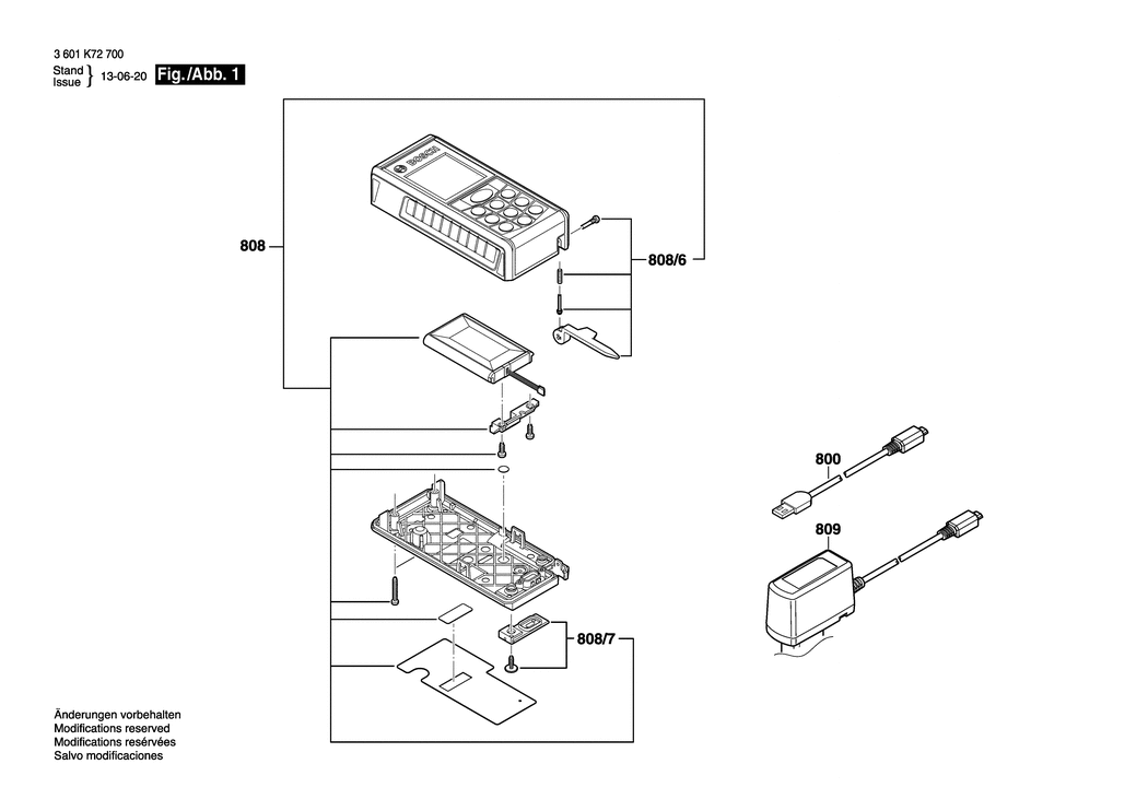 Bosch GLM 100 C / 3601K72700 / EU Spare Parts