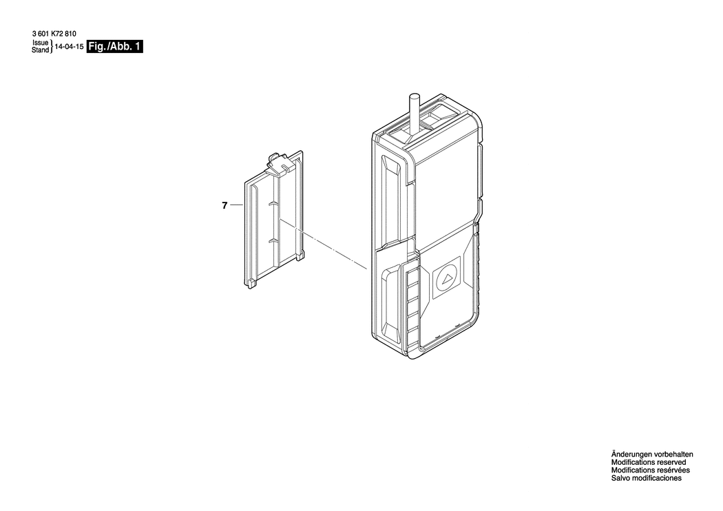 Bosch GLM 15 / 3601K72800 / EU 120 Volt Spare Parts