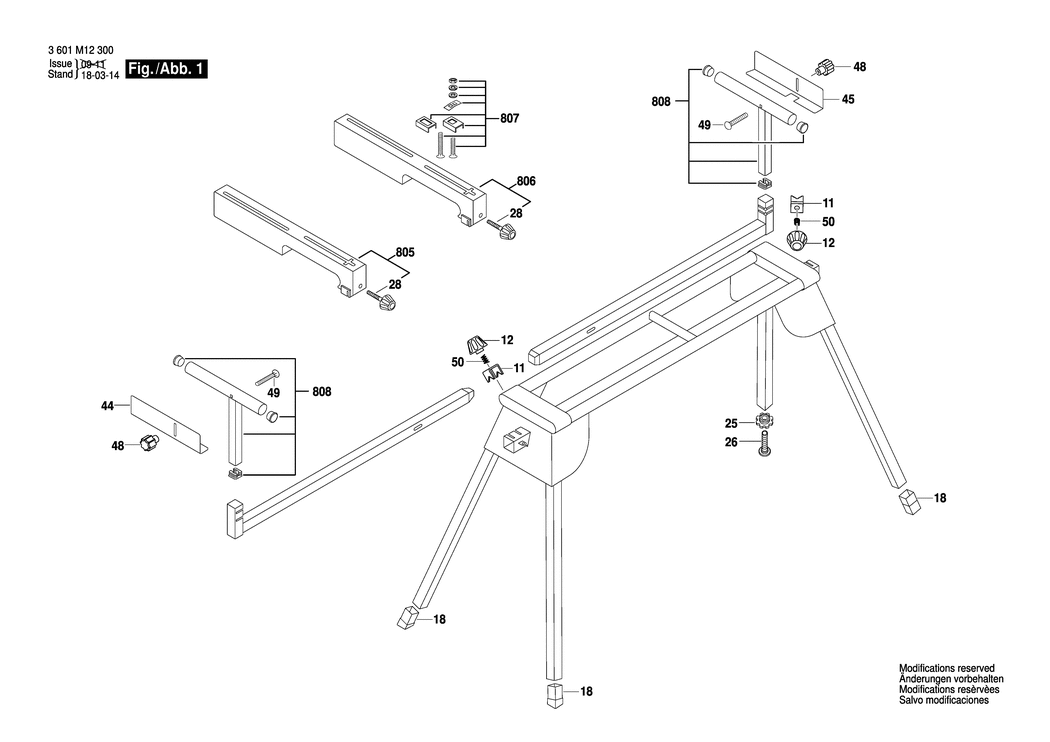 Bosch GTA 2600 / 3601M123E0 / EU Spare Parts