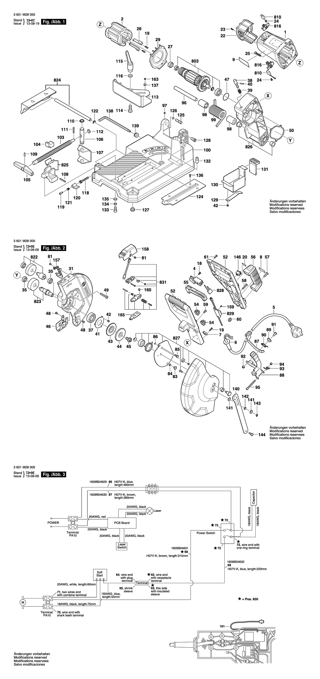 Bosch GCD 12 JL / 3601M28030 / CH 230 Volt Spare Parts