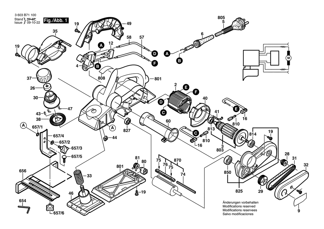 Bosch PHO 3100 / 3603B71100 / EU 230 Volt Spare Parts