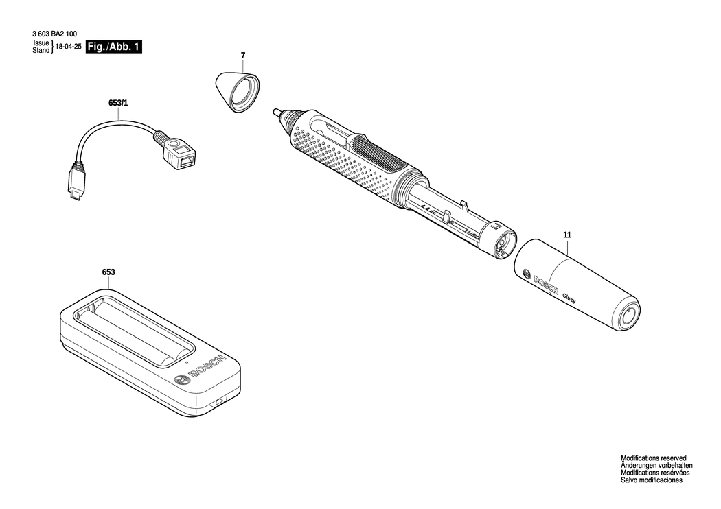 Bosch Gluey Bare / 3603BA2100 / --- Spare Parts