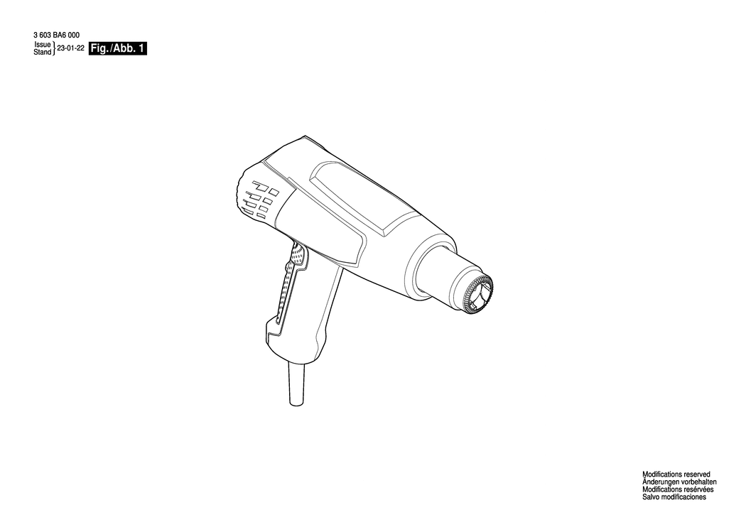 Bosch EasyHeat 500 / 3603BA6000 / EU Spare Parts