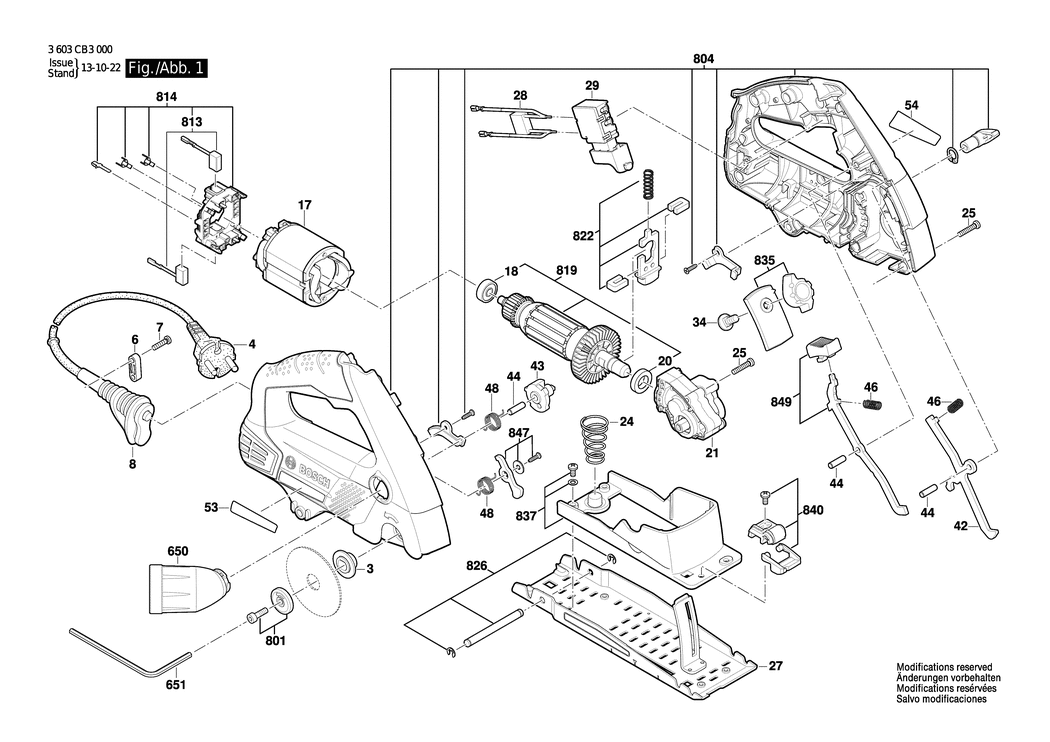 Bosch --- / 3603CB3001 / --- Spare Parts