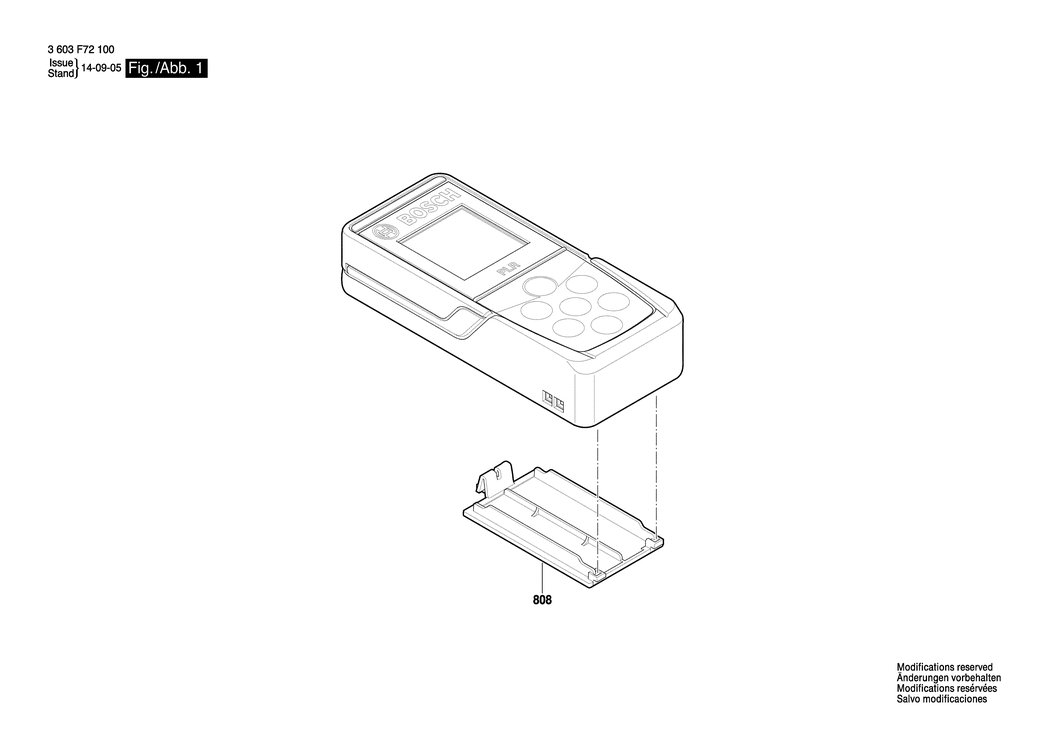 Bosch UniversalDistance 50 / 3603F72800 / EU Spare Parts