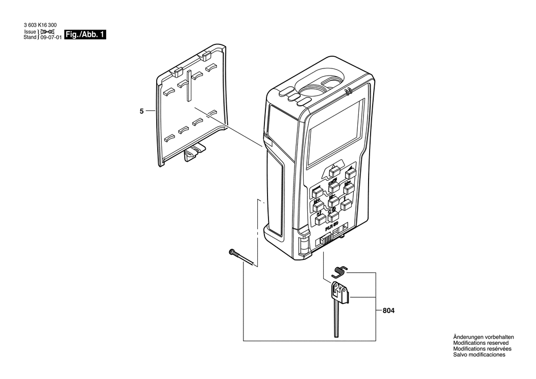 Bosch PLR 50 / 3603K16300 / EU Spare Parts