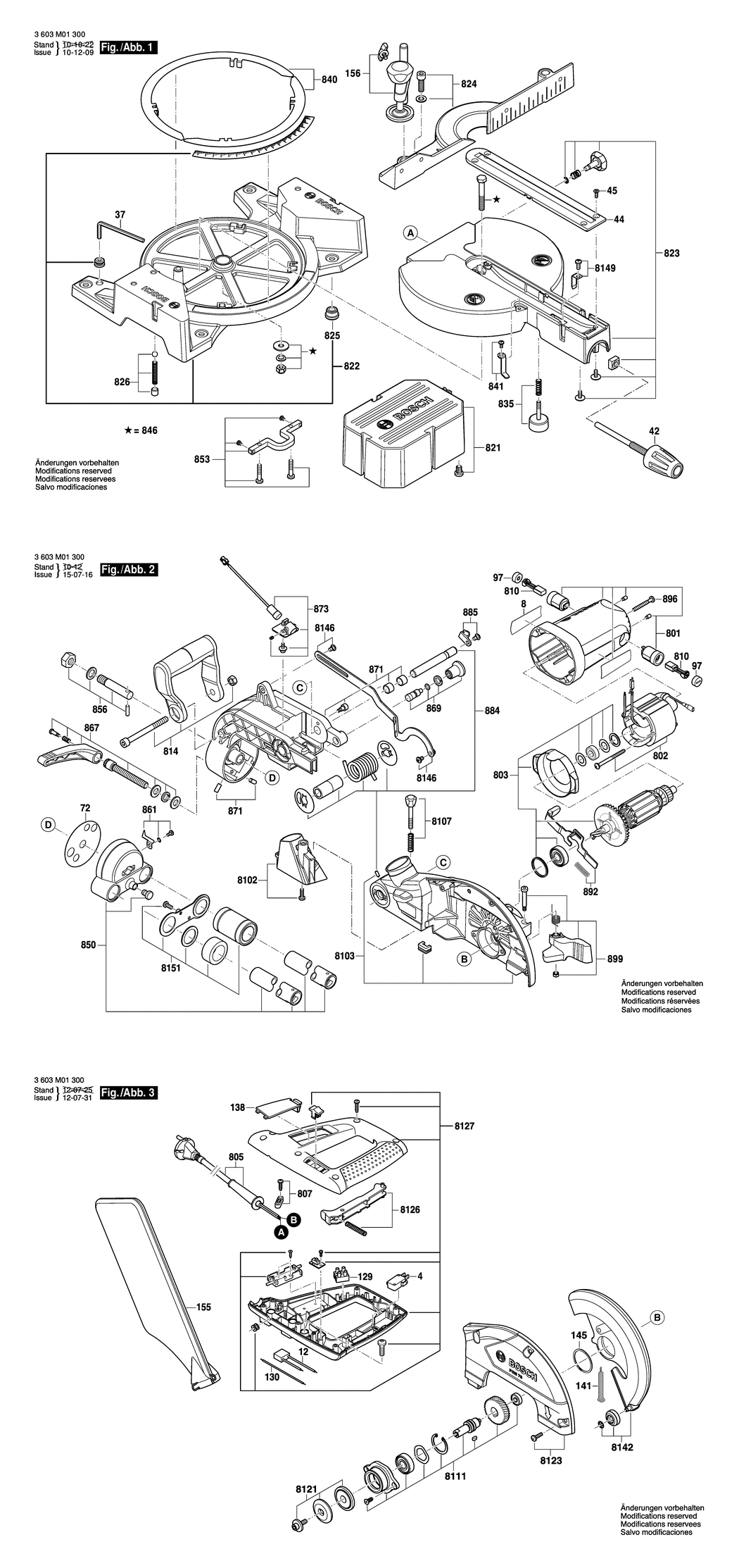 Bosch PCM 7S / 3603M01330 / CH 230 Volt Spare Parts