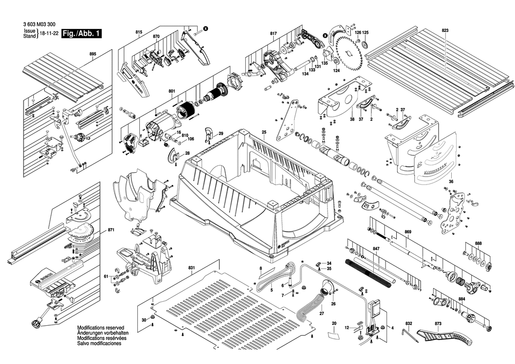 Bosch --- / 3603M03370 / GB 230 Volt Spare Parts