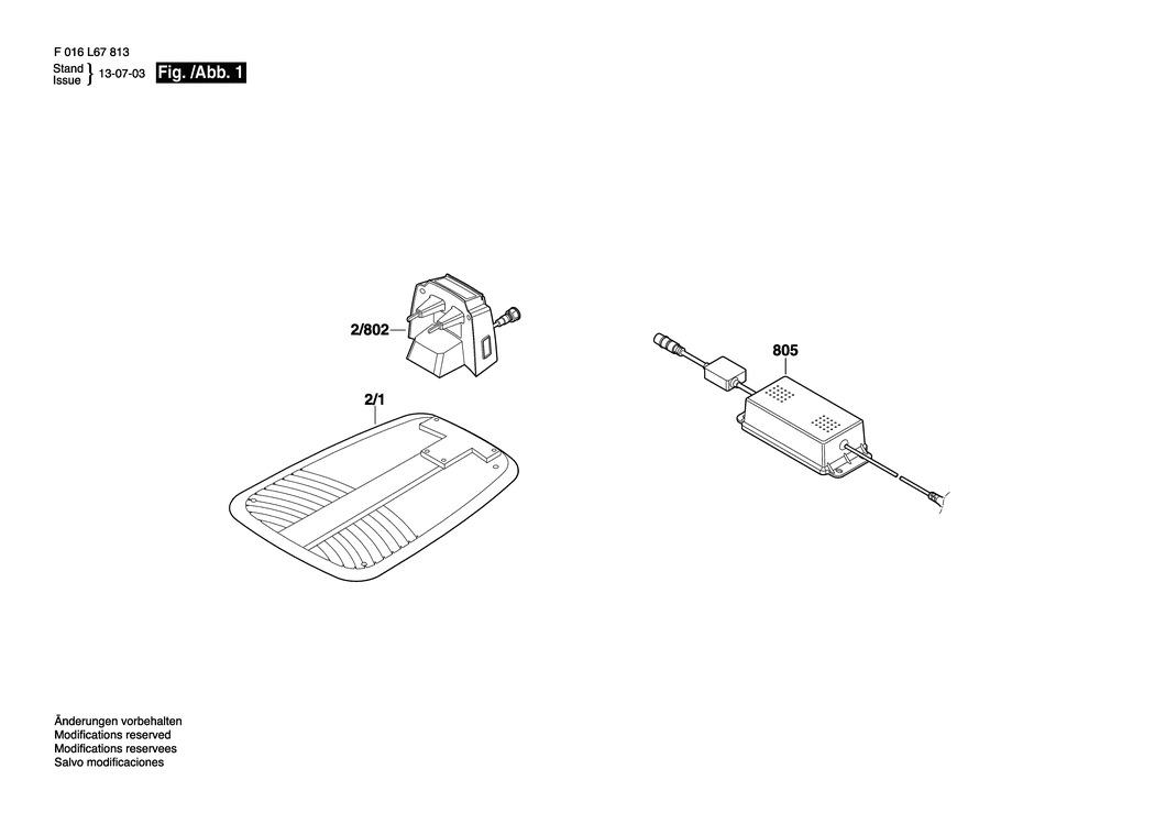 Bosch --- / F016L67813 / --- 230 Volt Spare Parts