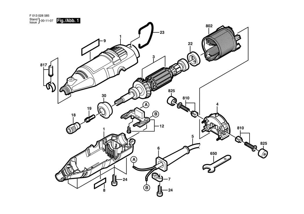 Dremel 275 / F013027567 / EU 230 Volt Spare Parts