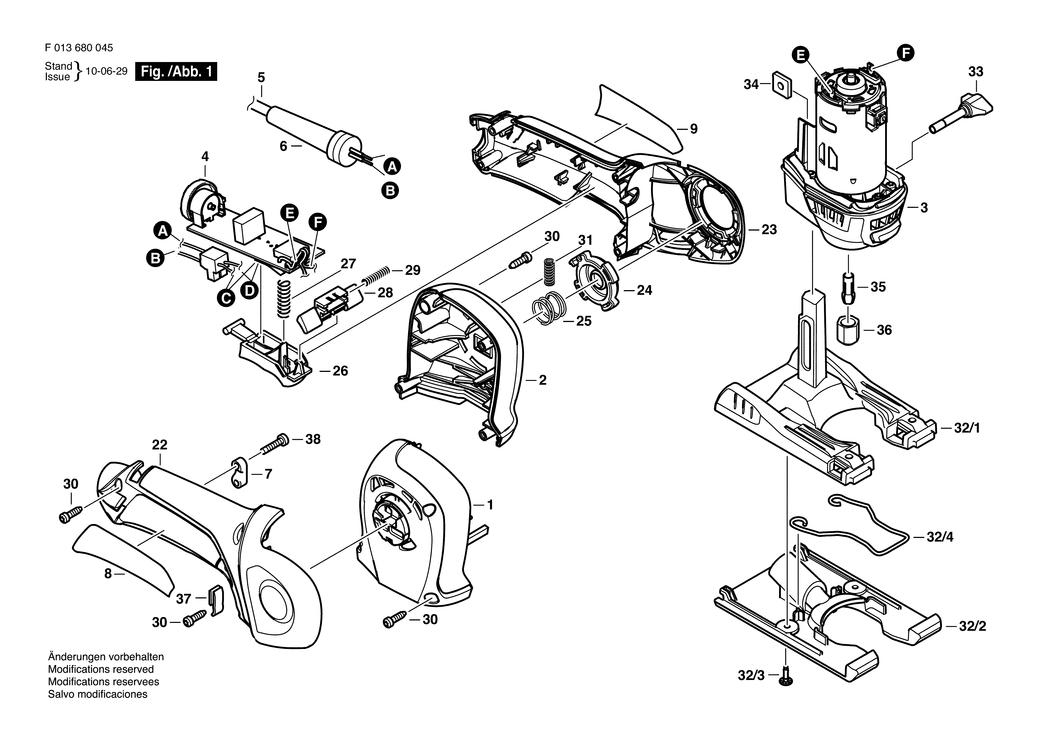 Dremel 6800 / F013680045 / EU 230 Volt Spare Parts