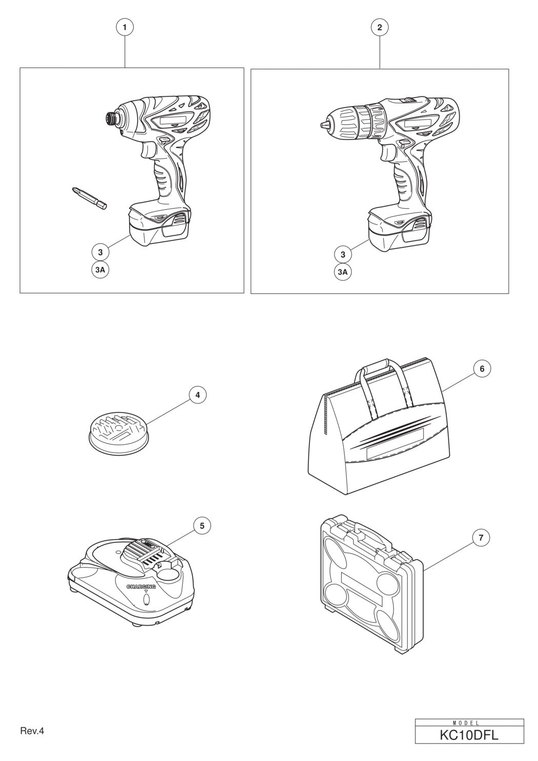 Hitachi / Hikoki KC10DFL Cordless Combo Kit Spare Parts