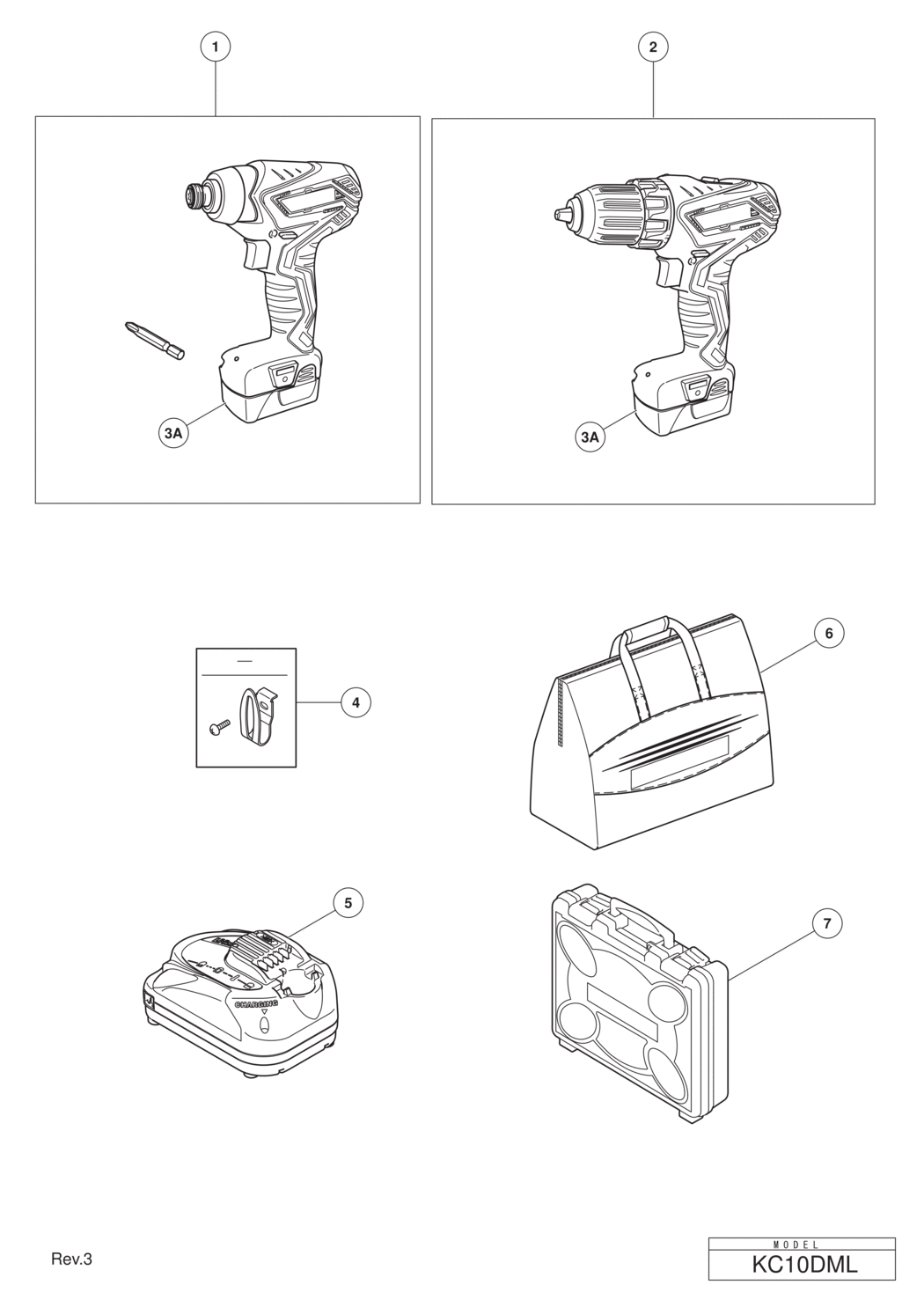 Hitachi / Hikoki KC10DML Cordless Combo Kit Spare Parts