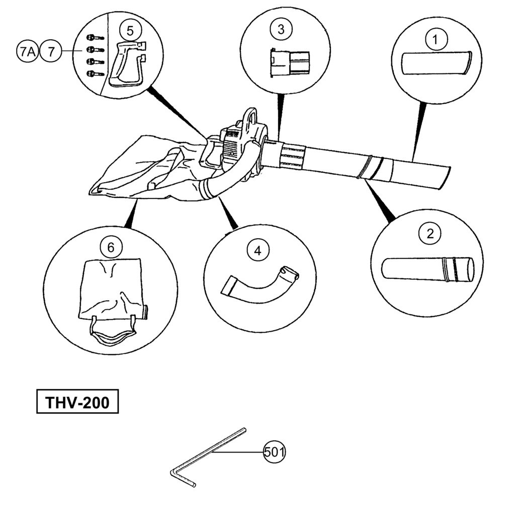 Hitachi / Hikoki THV-200 Vacuum Kit Spare Parts