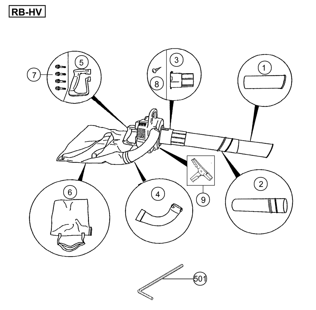 Hitachi / Hikoki RB-HV Attachment Spare Parts