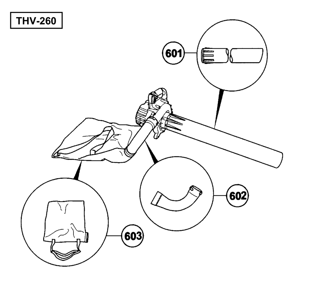 Hitachi / Hikoki THV-260 Attachment Spare Parts