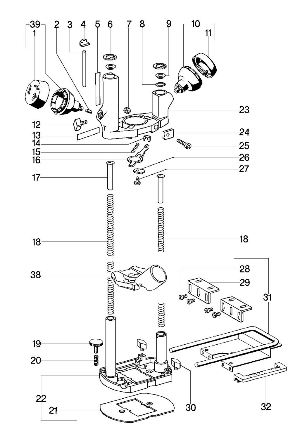 Metabo Routing attachment / 31501000 / - Spare Parts