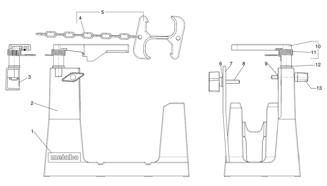 Metabo Bench-mounting stand / 31599000 / - Spare Parts