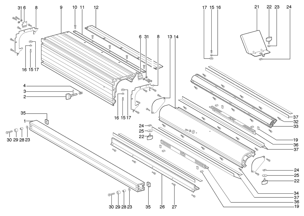 Metabo Travelling TABLE PKU 250 920MM / 0910060104 10 / - Spare Parts