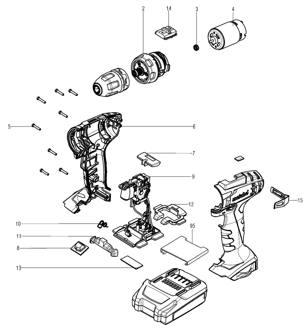 Metabo BS 14.4 Quick / 02202000 / - Spare Parts